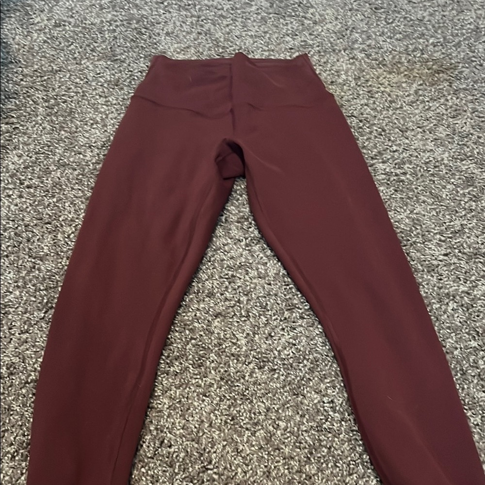 Burgundy High-Waisted leggings, Lululemon